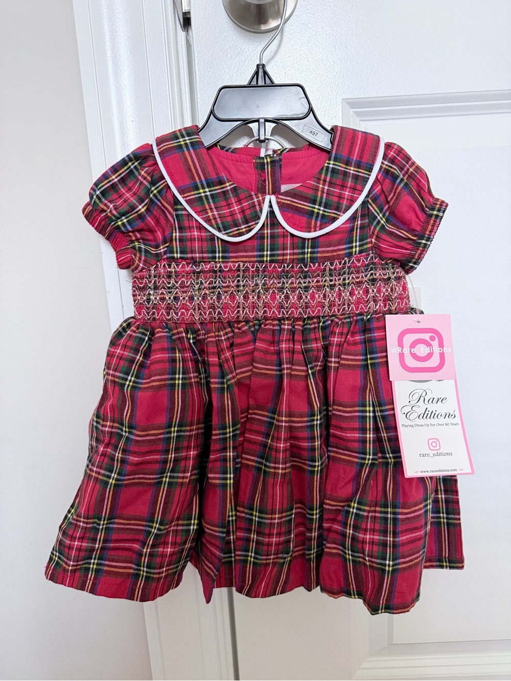 Rare Editions Plaid Smocked Dress